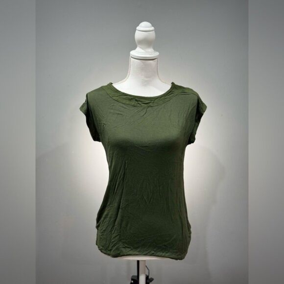 SALE! Green Pleione Casual Zipper Top Size S EUC - Picture 1 of 6